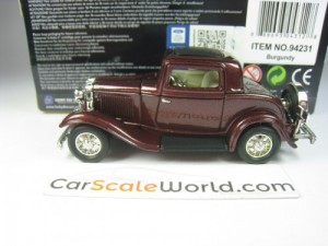 FORD 3-WINDOW COUPE 1932 1/43 YAT MING - ROAD SIGNATURE (DARK RED)