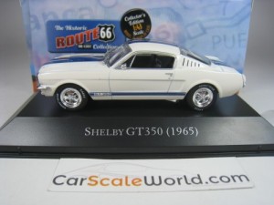 SHELBY GT 350 1965 1/43 IXO EAGLEMOSS (WHITE/BLUE STRIPES)