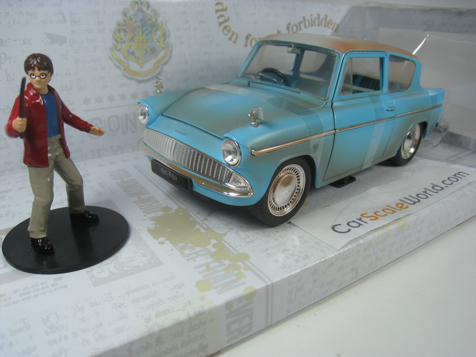 Jada Modelo DieCast Ford Anglia con Figura Metal Harry Potter Escala 1//24