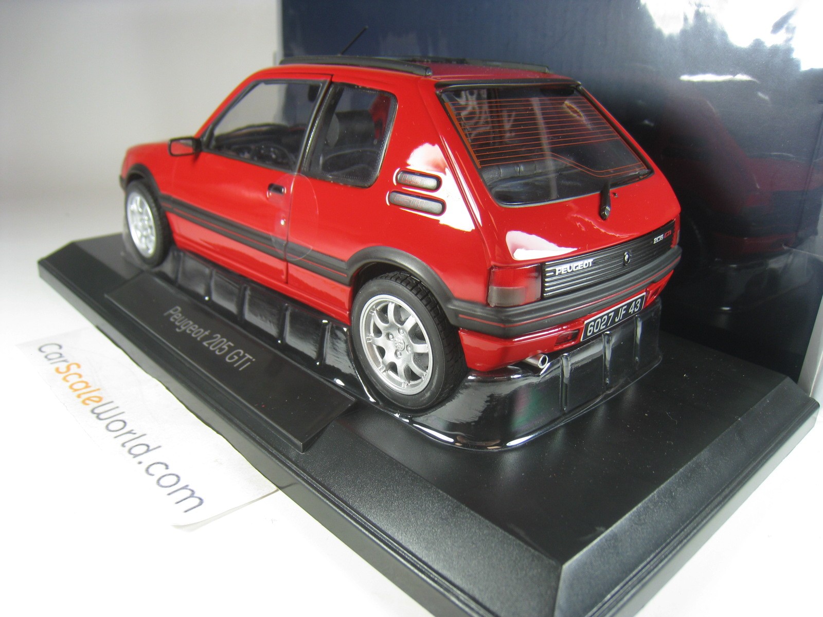 Norev 1/18 Scale 184848 - Peugeot 205 GTI 1.9 PTS Rims 1991 - Red