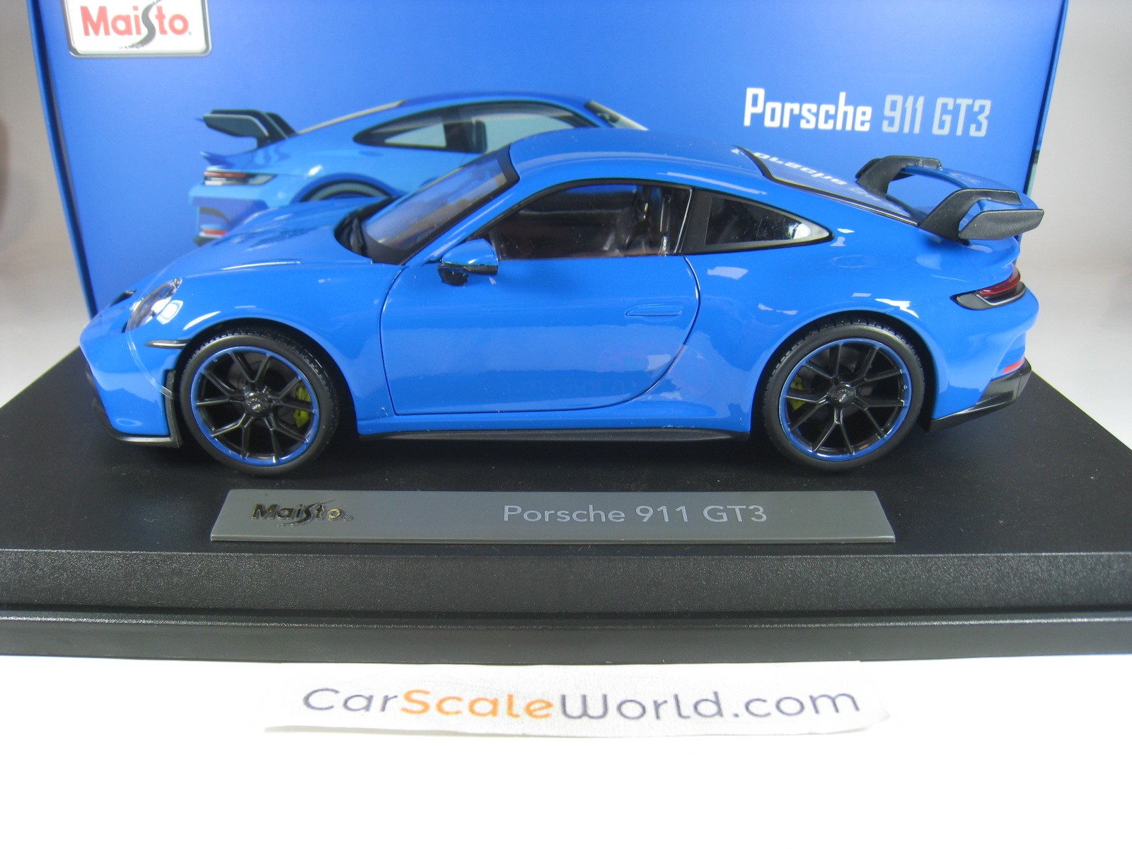 Coche modelo coupé azul claro escala 1/18 1:18 Porsche 911 992