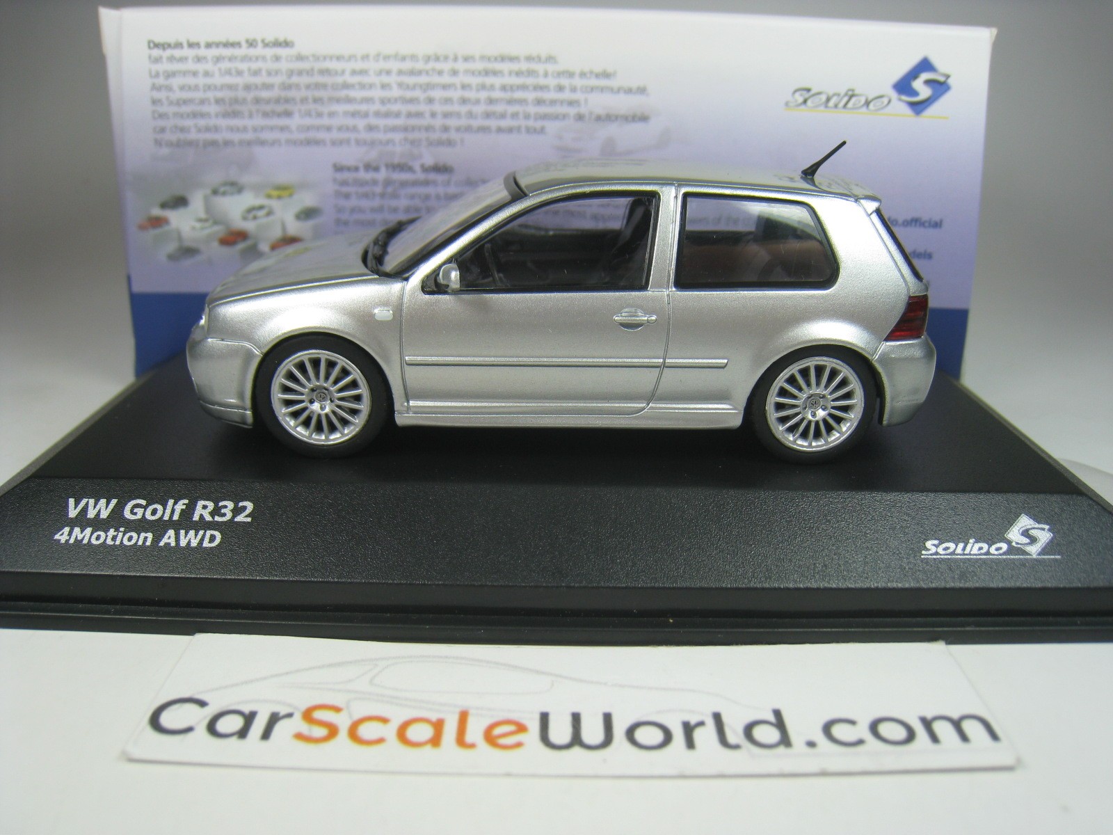 1/43 Solido 2003 Volkswagen VW Golf IV R32 (Silver) Car Model 