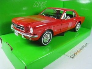 FORD MUSTANG COUPE 1964 1/24 WELLY (RED)