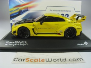 LB WORKS NISSAN GT-R R35 1/43 SOLIDO (YELLOW)