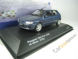 PEUGEOT 306 S16 1998 1/43 SOLIDO (CHINA BLUE)